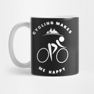 Cycling is happiness Mug